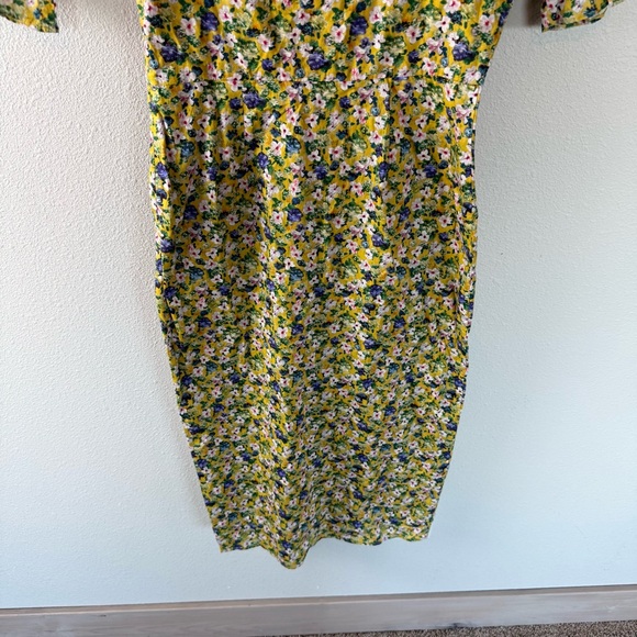 New Hope & Ivy Liberty Fabric Floral Dress Yellow NWT Boho Preppy Casual Size 8 - Picture 16 of 16